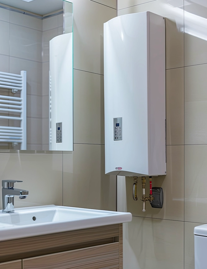 Technicien plombier et chauffagiste intervenant sur une installation de chauffage